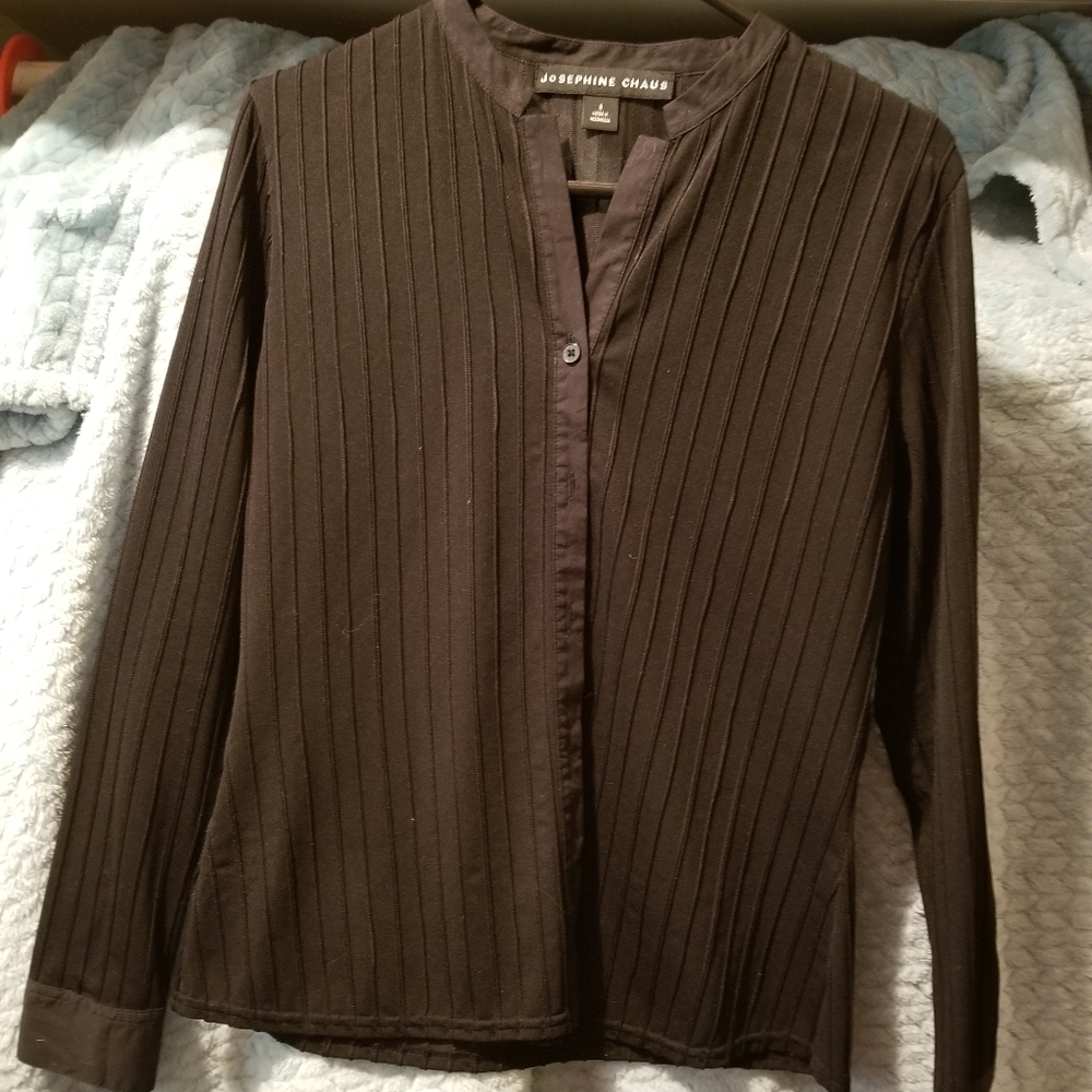 Black button up top